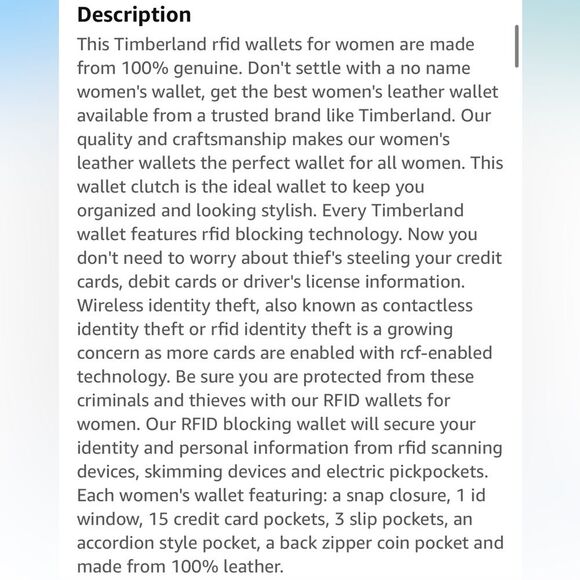 Timberland Leather RFID Flap Wallet Clutch Organizer, Cherry (Pebble) - Picture 5 of 16